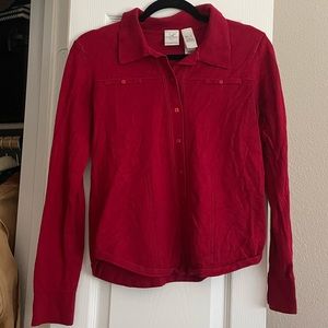 Vintage Long Sleeve Red Top